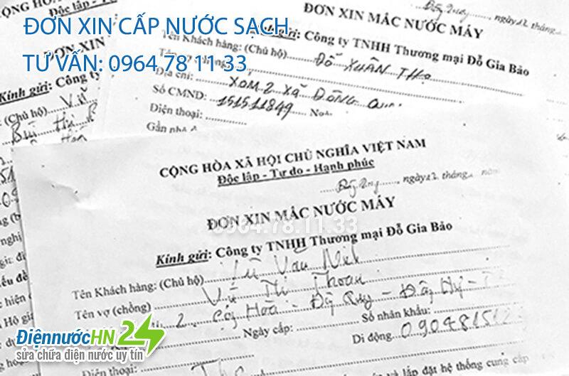 Hướng dẫn làm đơn xin cấp nước sạch hộ gia đình mới nhất