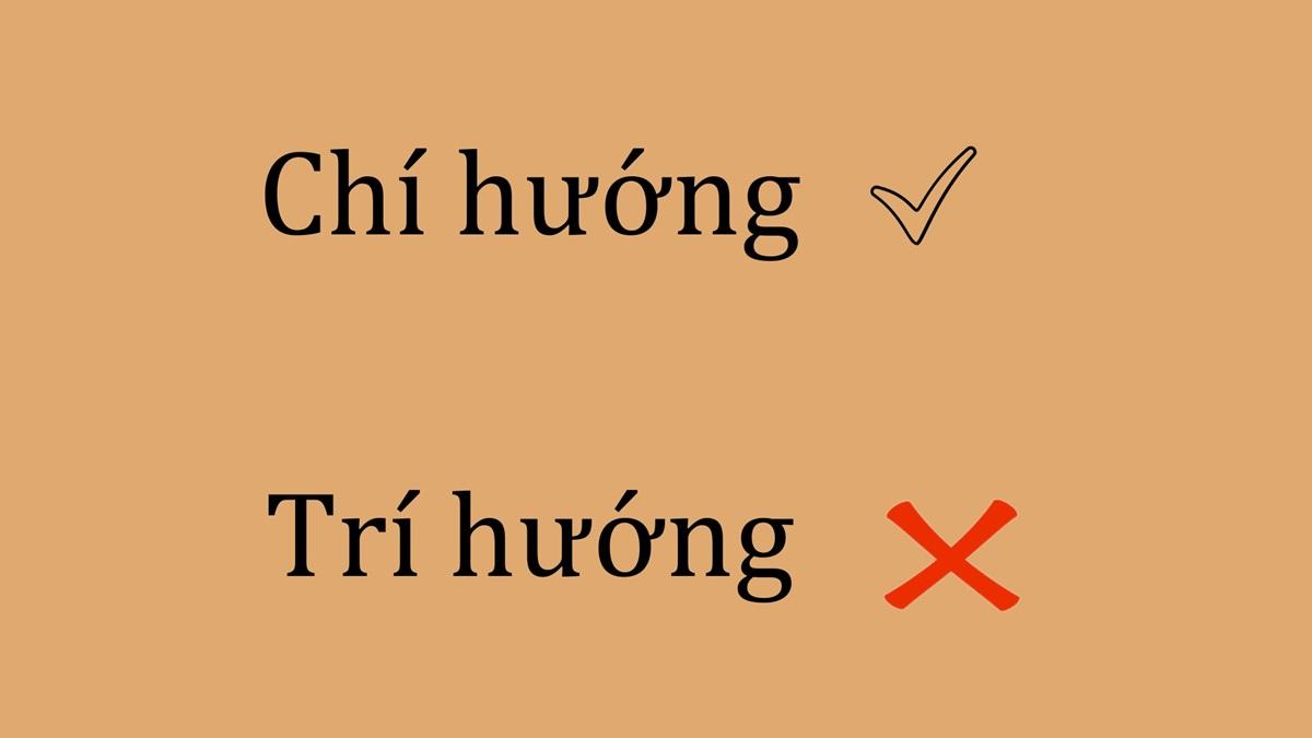 Chí hướng hay trí hướng là đúng chính tả?