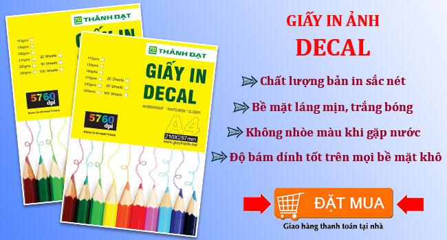 Giấy In Decal A4 Đế Trắng In Ảnh