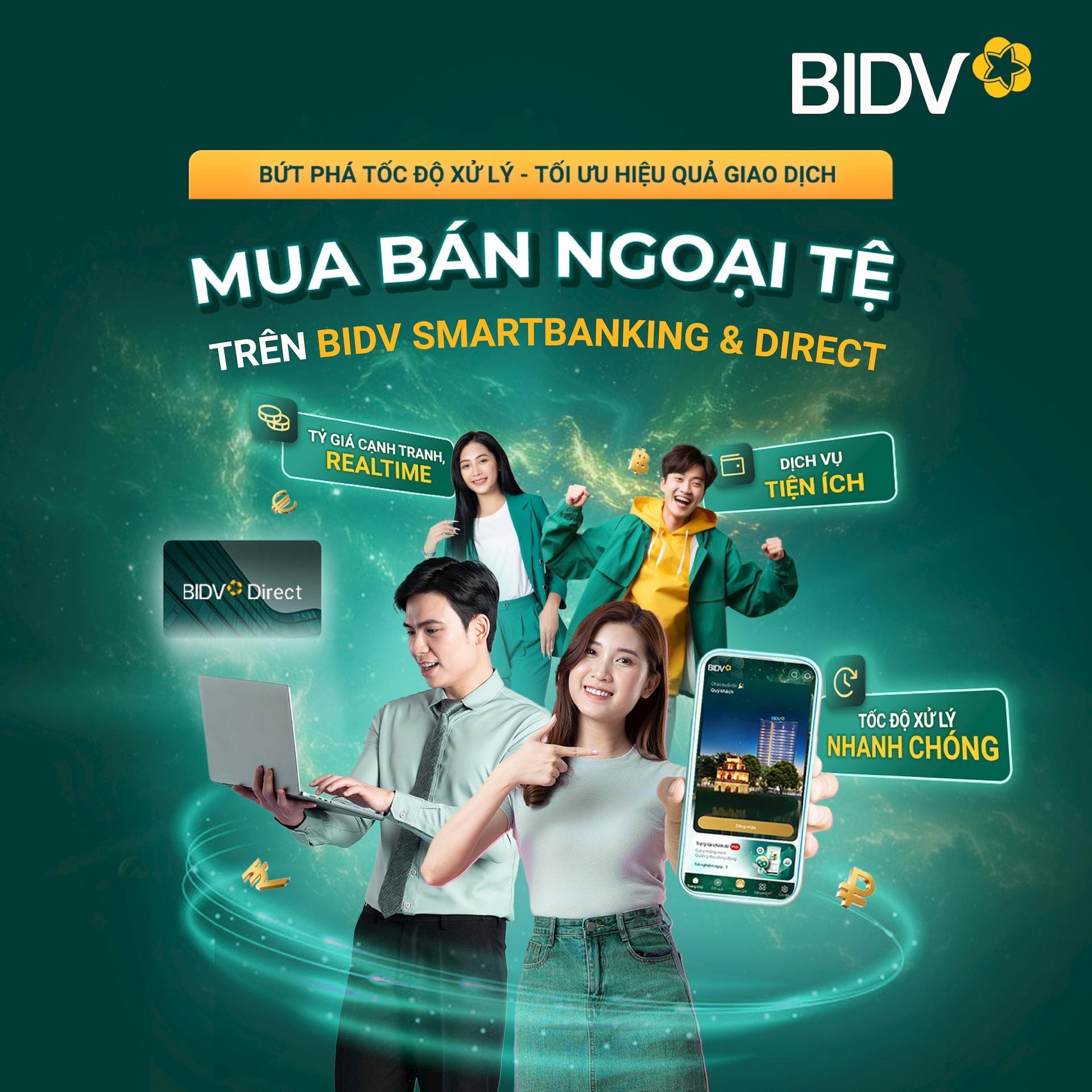 BIDV “mở cửa” để khách hàng giao dịch ngoại tệ trực tuyến