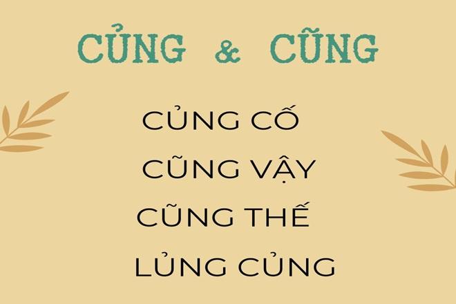 Cũng hay củng – phân biệt khi nào dùng cũng, khi nào dùng củng? Củng cố hay cũng cố?