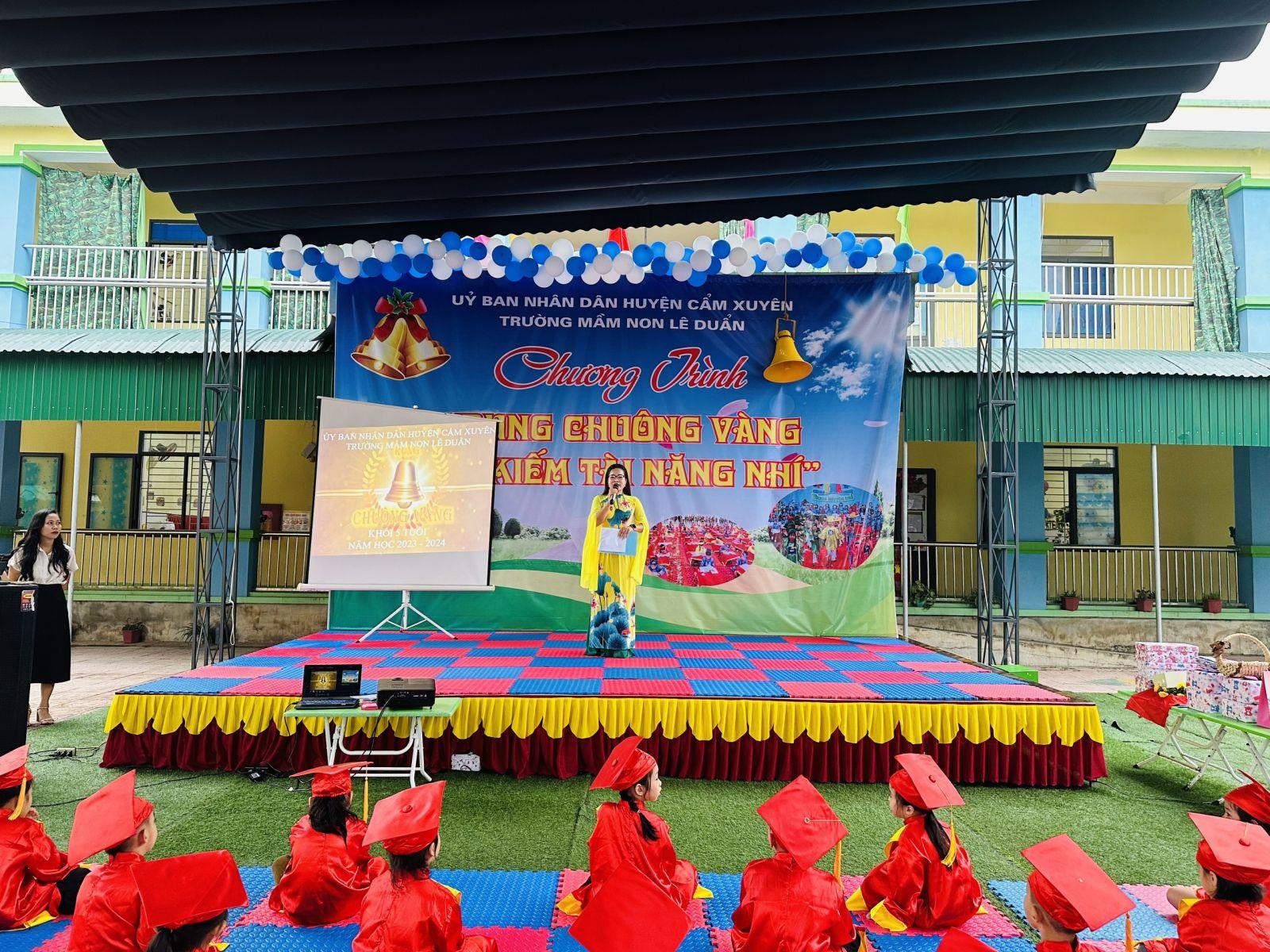 CHƯƠNG TRÌNH: "RUNG CHUÔNG VÀNG" KHỐI 5 TUỔI TRƯỜNG MN LÊ DUẨN