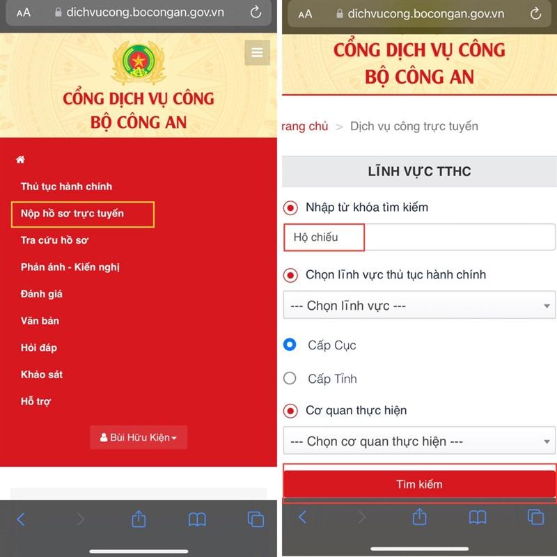 Thủ tục làm hộ chiếu online