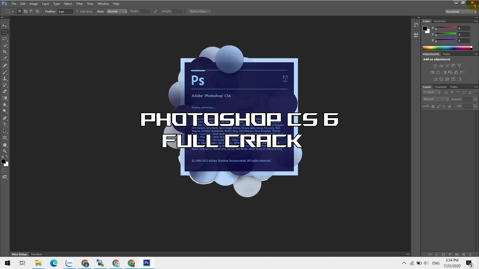 Hướng dẫn tải và cài đặt Photoshop CS6 Full Crack vĩnh viễn trên máy tính